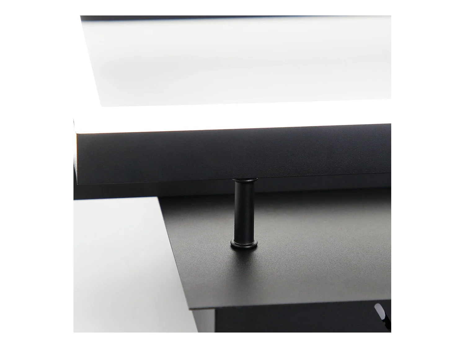 NETTLIFE LED Deckenleuchte Wohnzimmerlampe Schwarz Schlafzimmerlampe 50W Modern Dimmbar mit Fernbedienung Geometrisch für Küche Flur Esszimmer