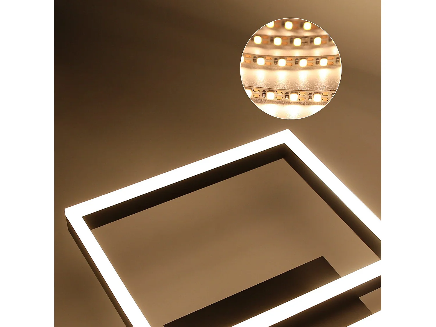 NETTLIFE Plafondlamp LED - Zwart - Vierkant - 2-Lichts - Dimbaar - 50W - Moderne Plafondverlichting- met Afstandsbediening - voor Slaapkamer | Keuken | Woonkamer