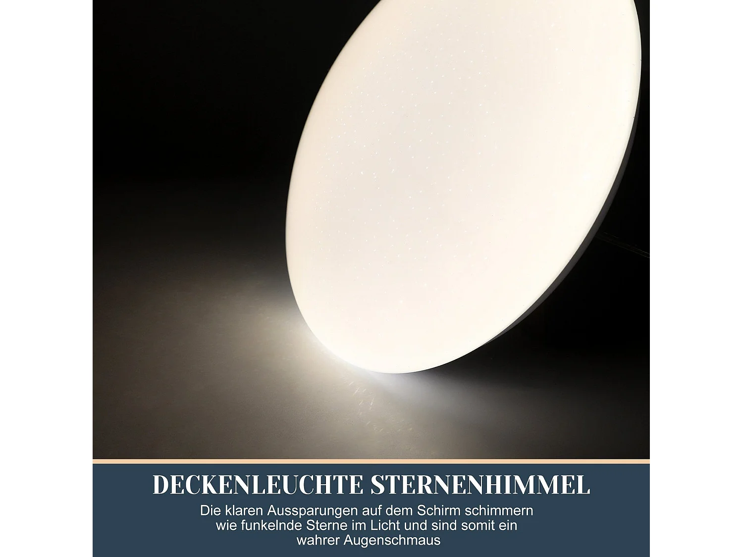 LED Deckenleuchte 25cm rund 12W 4000K Küche Schlafzimmer Flur Sternenhimmel weiß