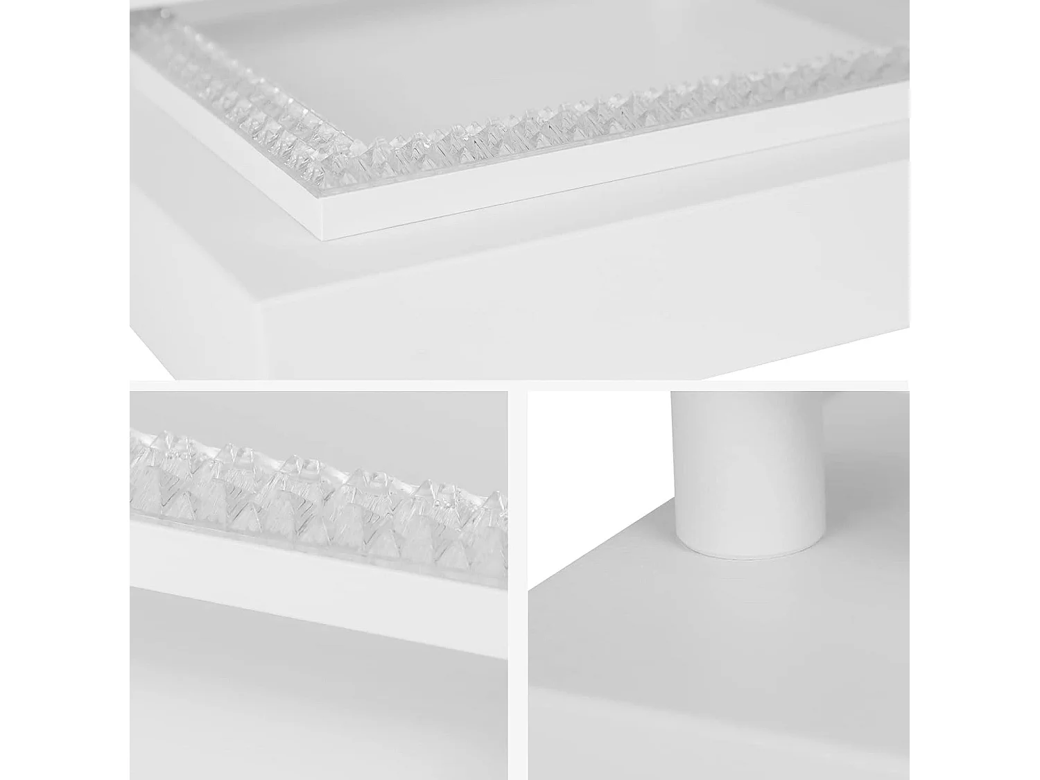 NETTLIFE Plafondlamp LED Wit vierkant 2-lichts 3000–6000 K Dimbaar 54W Moderne Plafondverlichting 57cm Met Afstandsbediening voor Woonkamer Slaapkamer Keuken