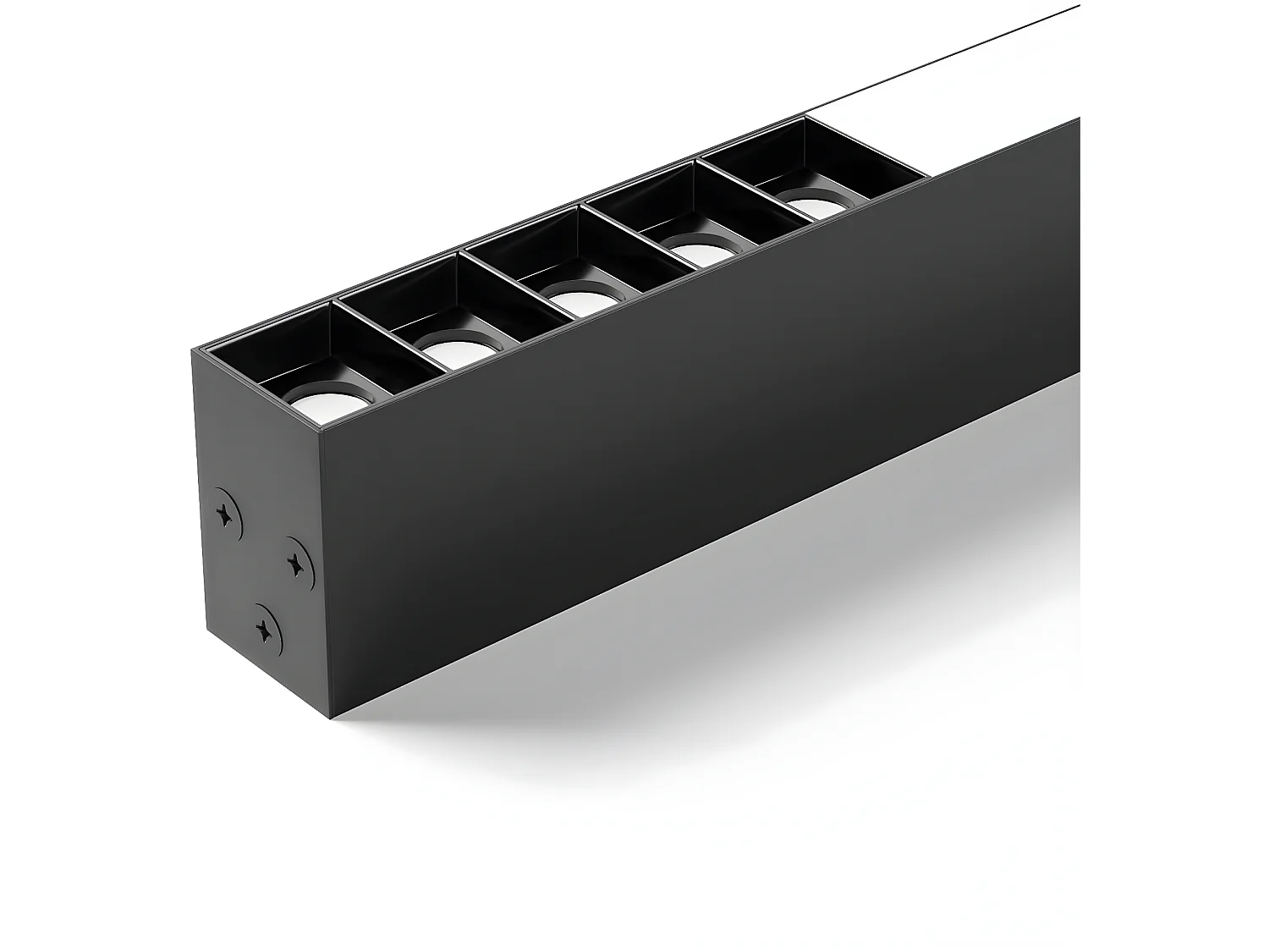 NETTLIFE czarna lampa sufitowa LED 32W długa nowoczesna z możliwością przyciemniania za pomocą pilota 107CM lampa kuchenna do salonu sypialnia biuro