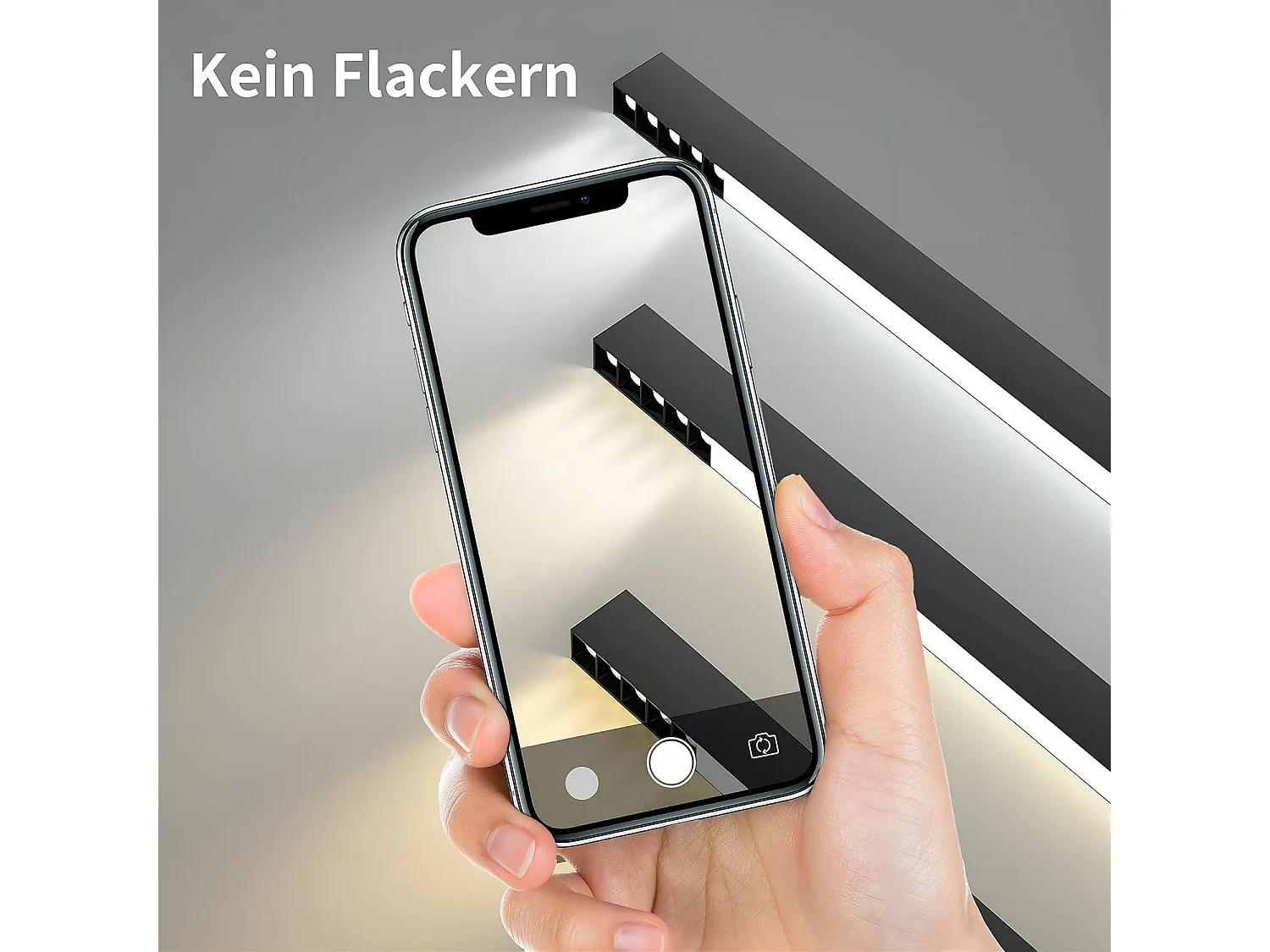 NETTLIFE Plafondlamp 107CM LED Plafondverlichting Dimbaar Zwart Lange Bureaulamp 32W moderne Lamp met Afstandsbediening voor Slaapkamer | Keuken | Woonkamer