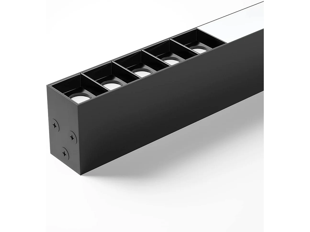 NETTLIFE Plafondlamp 107CM LED Plafondverlichting Dimbaar Zwart Lange Bureaulamp 32W moderne Lamp met Afstandsbediening voor Slaapkamer | Keuken | Woonkamer