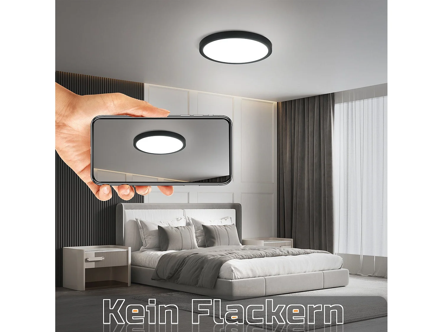 NETTLIFE Plafón LED Blanco Frío 18W, Luz 23CM Redonda IP44, Blanco Plano, Impermeable, Lámpara Cocina para Baño Pasillo Habitación