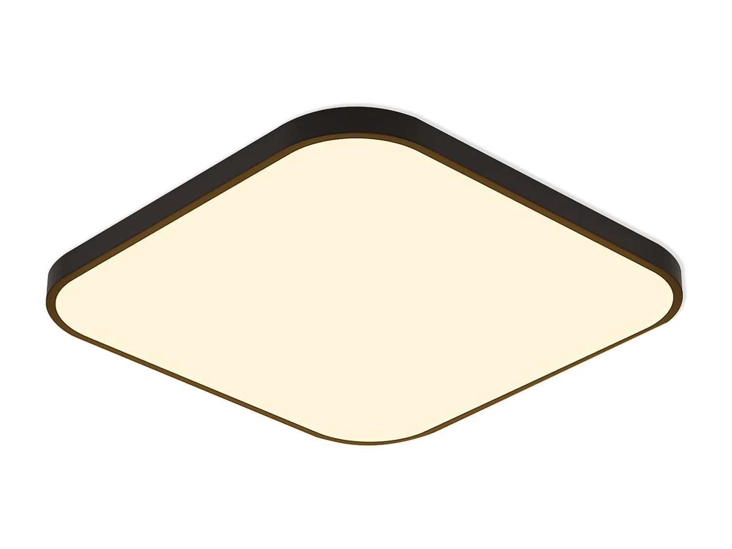 NETTLIFE Plafonnier LED Plat 27cm Lampe de Cuisine Noir Blanc Chaud 19W Chambre Carrée Lampe de Bain IP44 pour Cuisine Couloir Salle de Bain