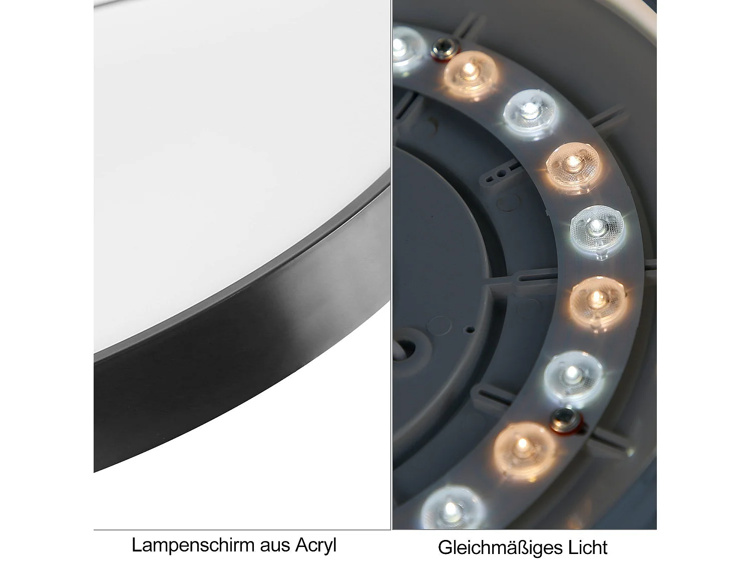 NETTLIFE LED plafondlamp, platte slaapkamerlamp, 17W, zwarte lamp, warm witte lamp, IP44 ronde lamp voor badkamer en woonkamer