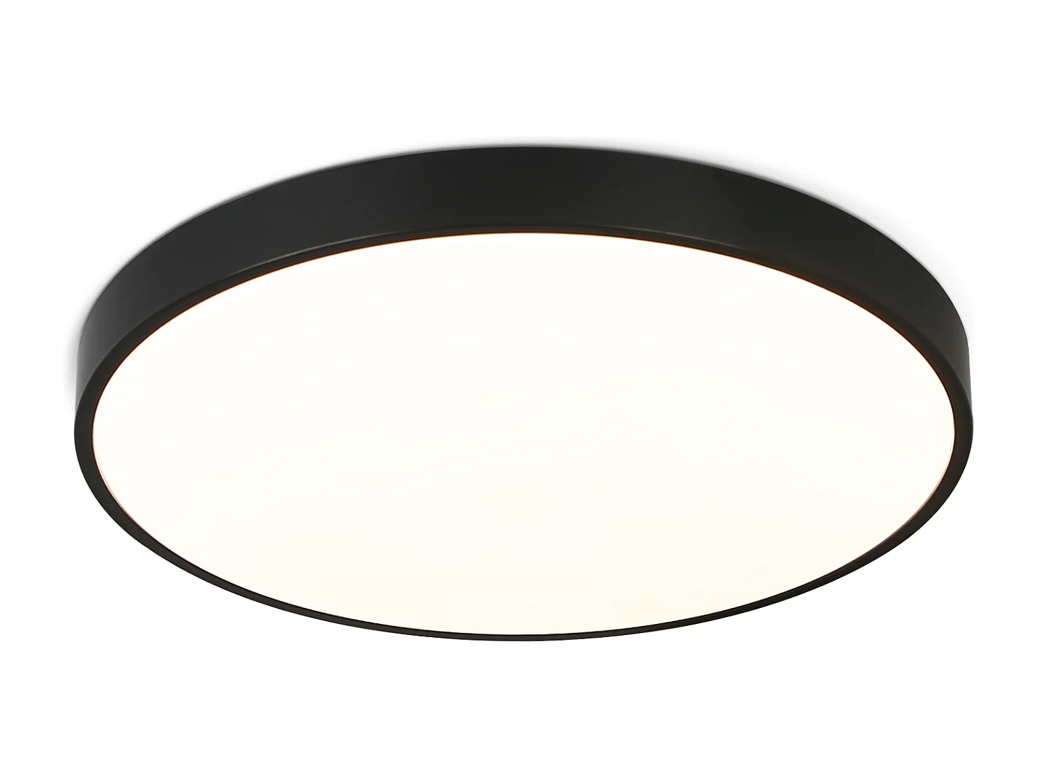 NETTLIFE LED plafondlamp, platte slaapkamerlamp, 17W, zwarte lamp, warm witte lamp, IP44 ronde lamp voor badkamer en woonkamer