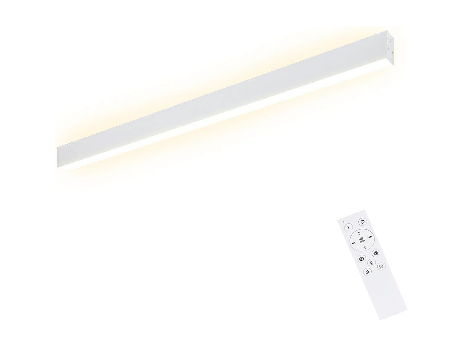 NETTLIFE Plafonnier LED Salon - 53,6 cm Lampe de Salon Lampe Longue Lampe de Cuisine Moderne Dimmable avec Télécommande 17 W Panneau de Bureau pour