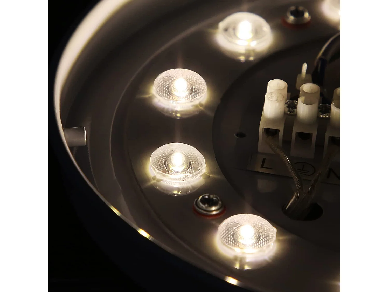 NETTLIFE Plafonnier LED 21 cm 15 W Chambre Couloir Lampe Blanc Neutre Rond Couloir Étoile Décor pour Cuisine Chambre d'enfant Salle à Manger