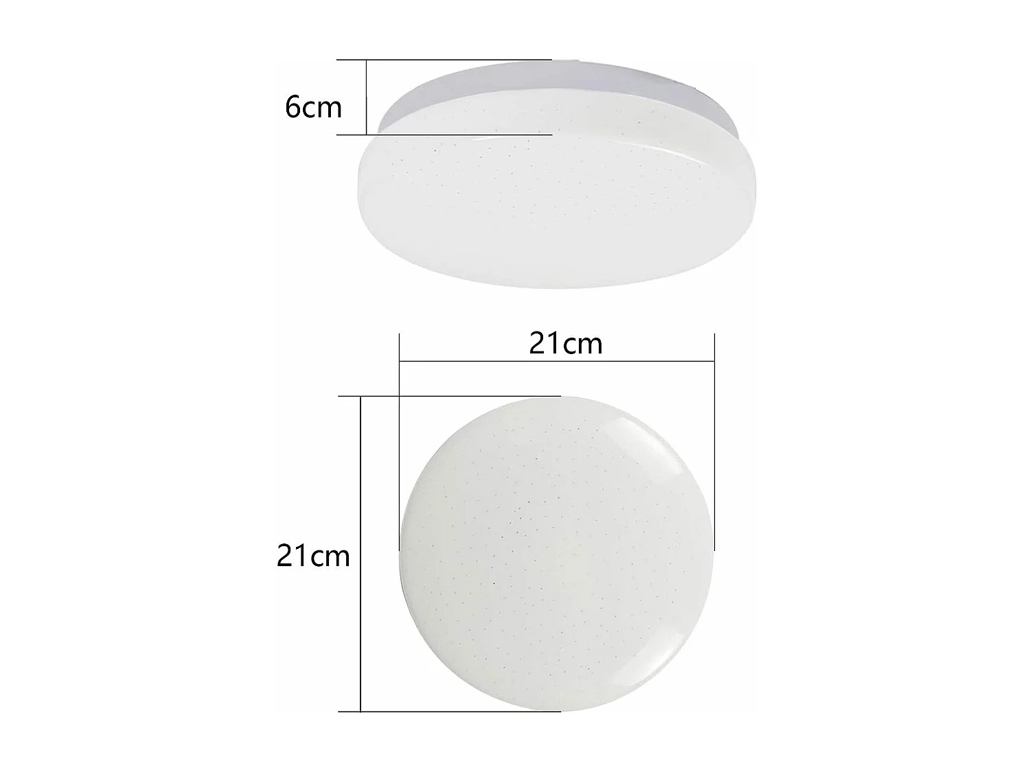 NETTLIFE Plafonnier LED 21 cm 15 W Chambre Couloir Lampe Blanc Neutre Rond Couloir Étoile Décor pour Cuisine Chambre d'enfant Salle à Manger