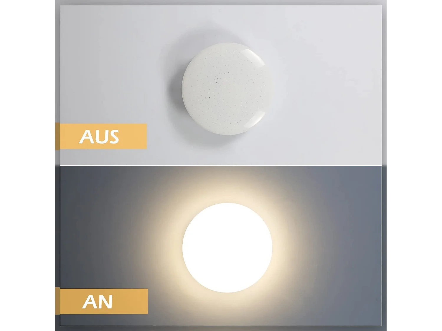 NETTLIFE Plafonnier LED 21 cm 15 W Chambre Couloir Lampe Blanc Neutre Rond Couloir Étoile Décor pour Cuisine Chambre d'enfant Salle à Manger