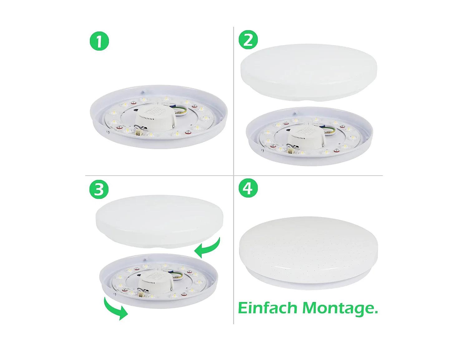 NETTLIFE Plafonnier LED 21 cm 15 W Chambre Couloir Lampe Blanc Neutre Rond Couloir Étoile Décor pour Cuisine Chambre d'enfant Salle à Manger