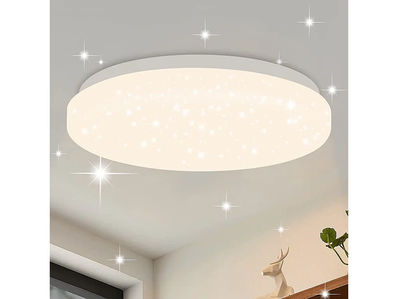 NETTLIFE lampa sufitowa LED 21cm 15W sypialnia lampa do przedpokoju neutralna biała okrągła dekoracja do przedpokoju gwiazda do kuchni pokój dziecięcy jadalnia