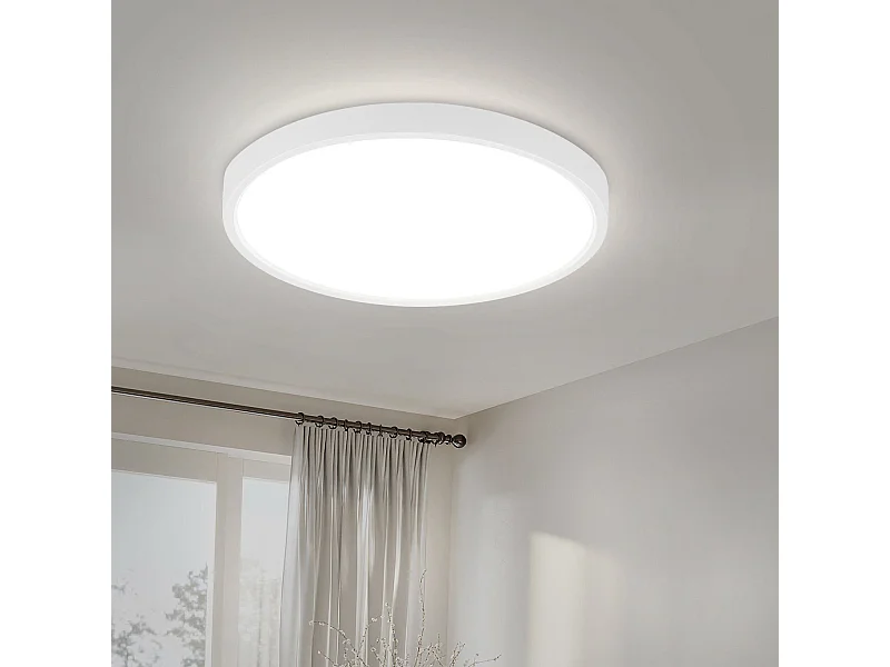 NETTLIFE badkamer plafonnière - wit - rond - klein - Blauw licht - 15 W - ⌀22cm