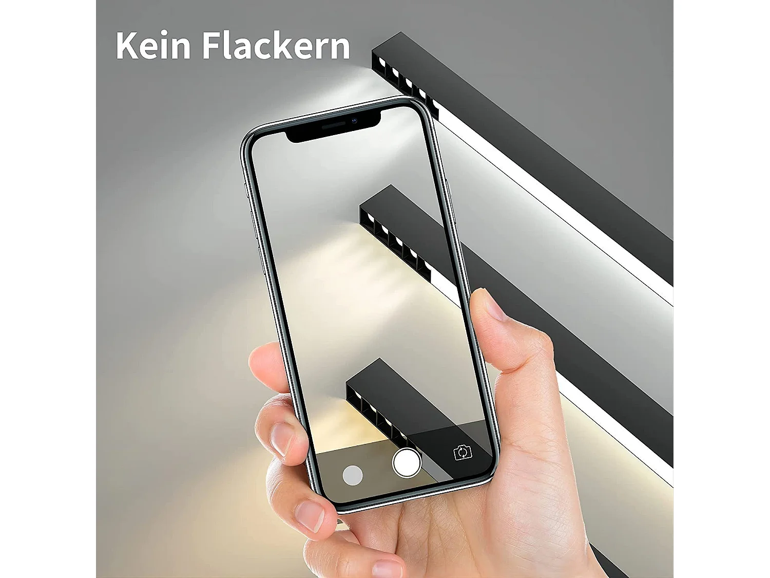 NETTLIFE Plafondlamp 80CM LED Plafondverlichting Dimbaar Zwart Lange Bureaulamp 25W moderne Lamp met Afstandsbediening voor Slaapkamer | Keuken | Woonkamer