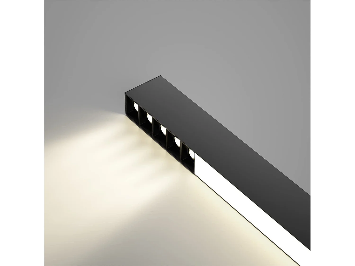 NETTLIFE Lámpara de Techo LED Negra Lámpara de Sala de Estar Regulable Moderna de 25 W de Largo con Control Remoto de 80 CM para Dormitorio de Oficina