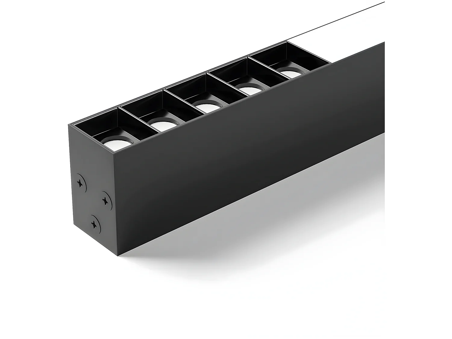 NETTLIFE Lámpara de Techo LED Negra Lámpara de Sala de Estar Regulable Moderna de 25 W de Largo con Control Remoto de 80 CM para Dormitorio de Oficina