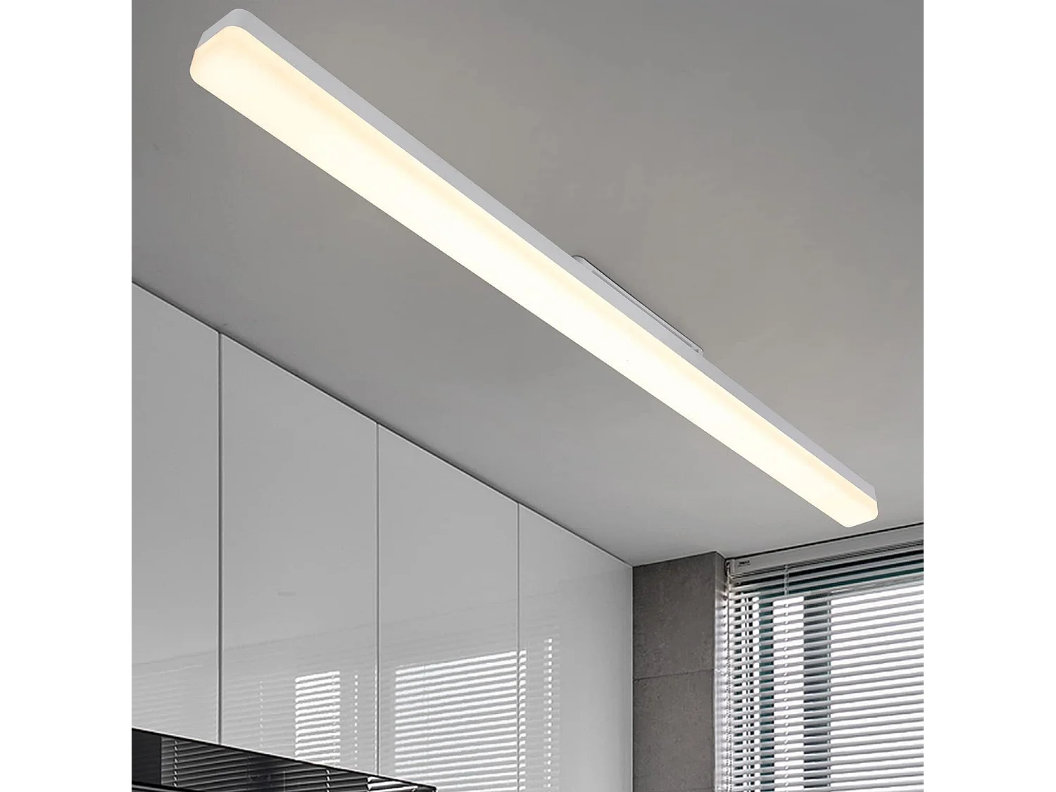 NETTLIFE LED Plafondlamp wit 4000K neutraal wit  daglichtlamp 90CM 36W rechthoekig keukenlamp 3240LM