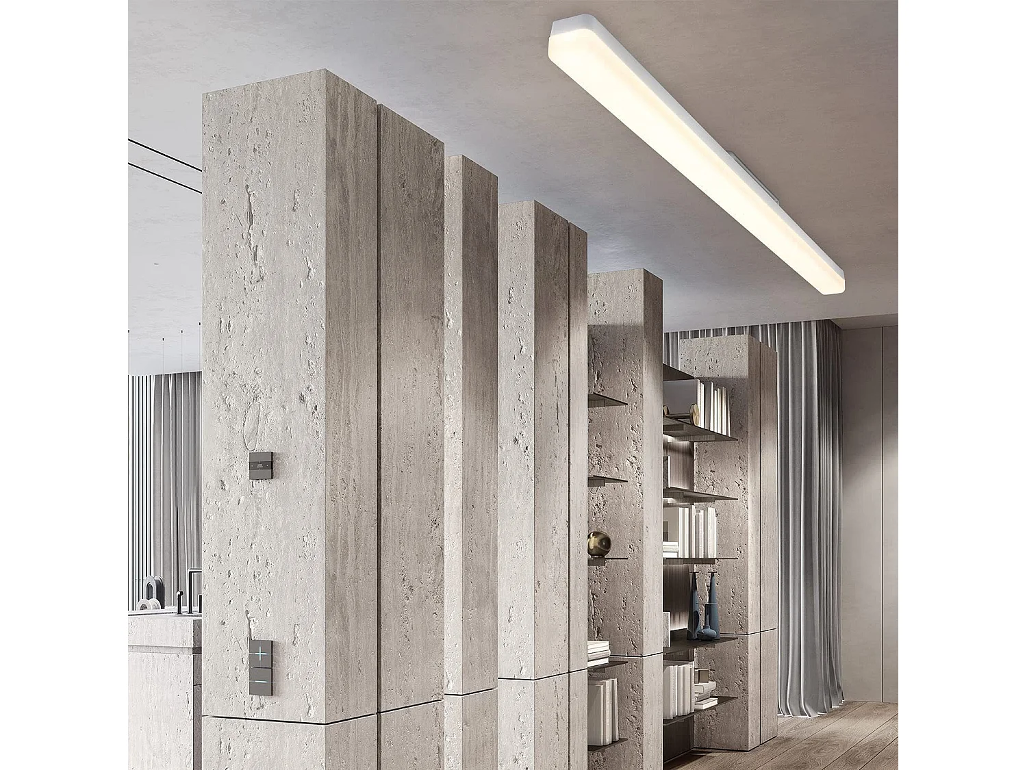 NETTLIFE LED Plafondlamp wit 4000K neutraal wit  daglichtlamp 90CM 36W rechthoekig keukenlamp 3240LM