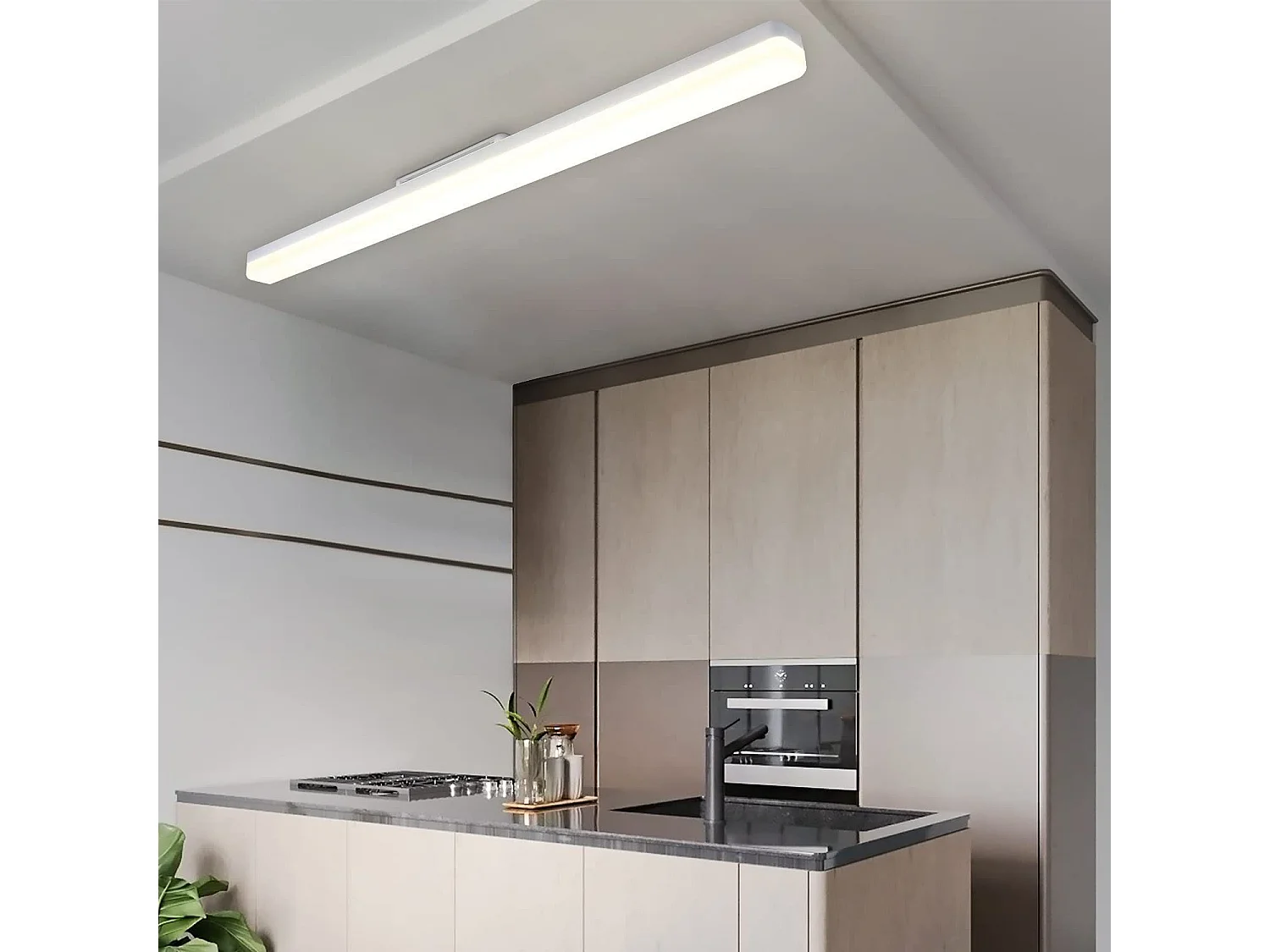 NETTLIFE LED Plafondlamp wit 4000K neutraal wit  daglichtlamp 90CM 36W rechthoekig keukenlamp 3240LM