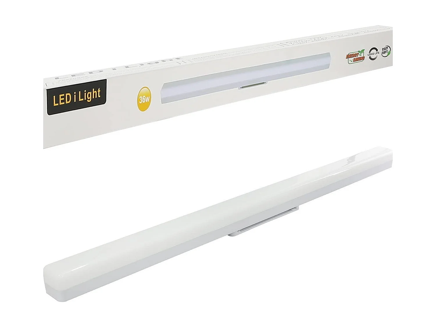 NETTLIFE Plafonnier LED blanc 4000K 36W 90CM lampe de cuisine lumière du jour : lampe pour cuisine salon chambre salle à manger balcon couloir