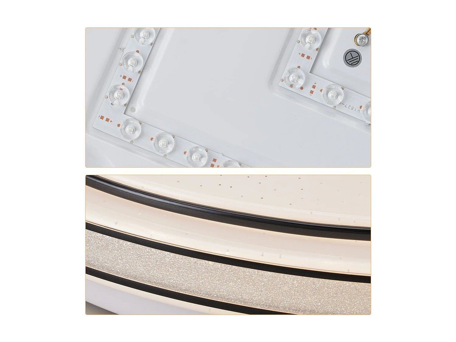 NETTLIFE Plafonnier LED Moderne Rond 40cm Ciel Étoilé Intensité Variable avec Télécommande Lampe de Chambre 44W pour Salon Cuisine Couloir