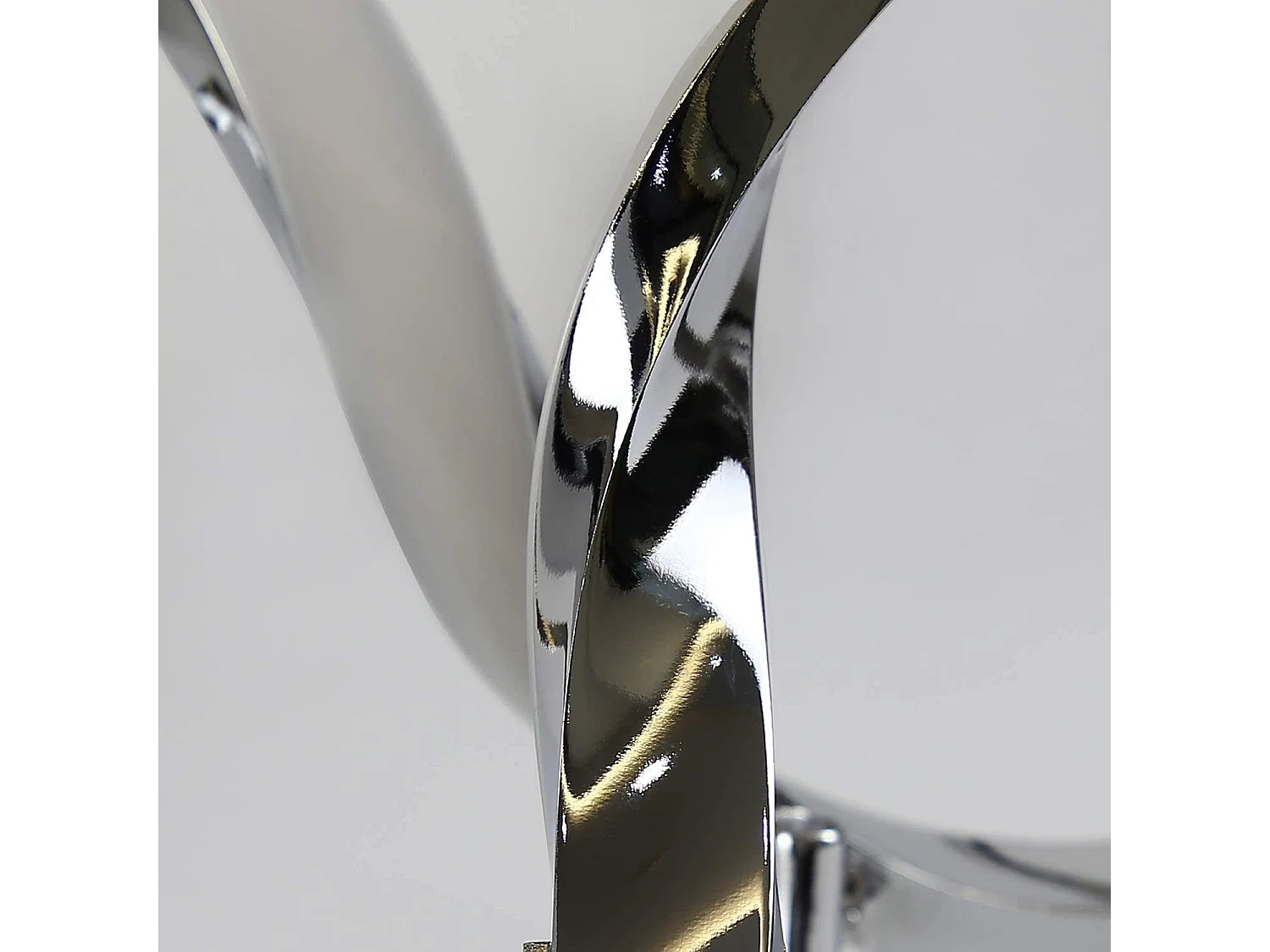 NETTLIFE Plafonnier LED Chrome 31cm Moderne 19W Blanc Chaud 3000K Lapme de Couloir pour Salon Chambre Bureau Chambre d'enfant