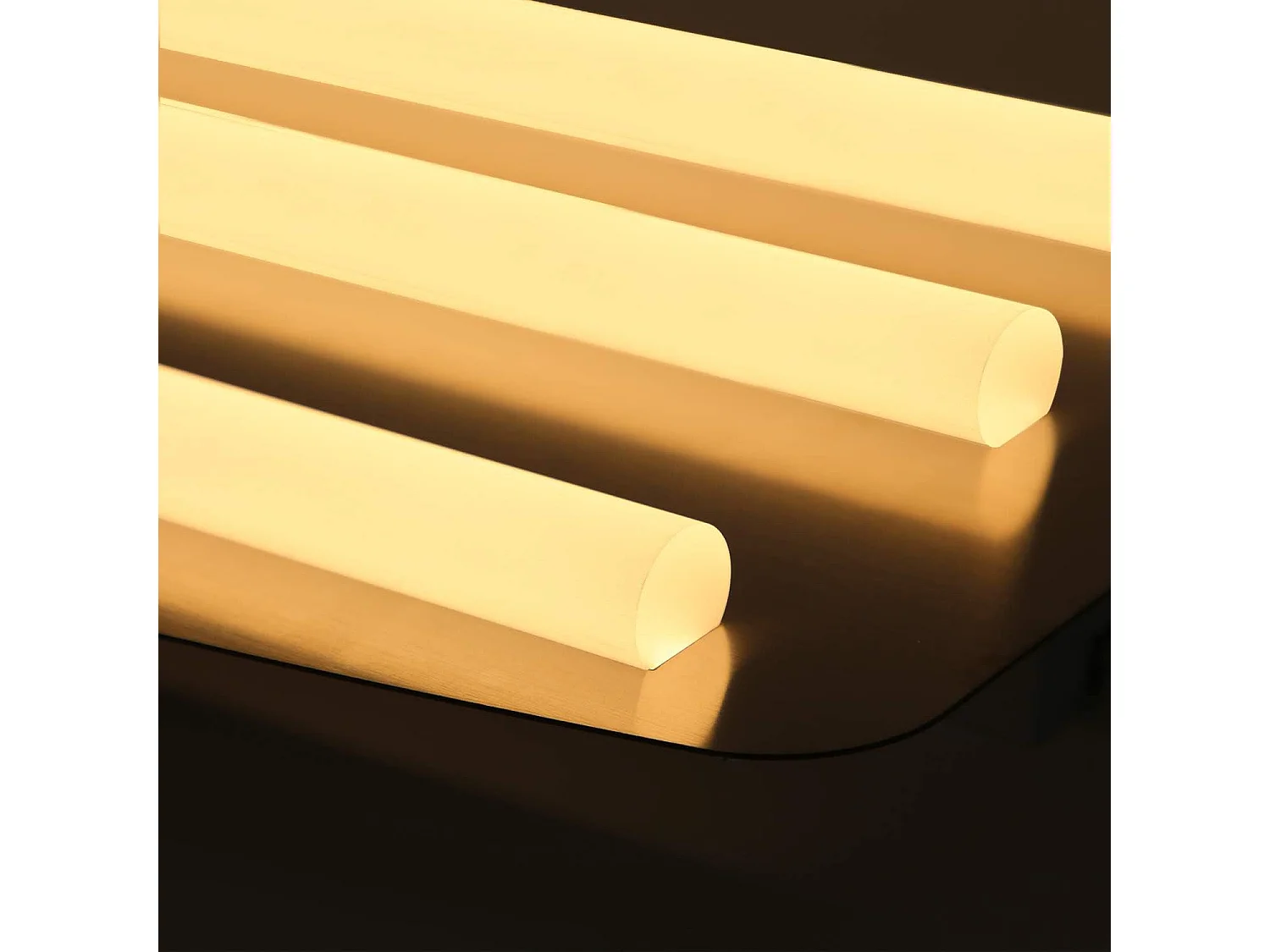 NETTLIFE LED Deckenleuchte Warmweiß 3000K Schlafzimmer 48x30cm Edelstahl und Acryl 17W Quadratische Lampe für Küche Wohnzimmer Büro Werkstatt