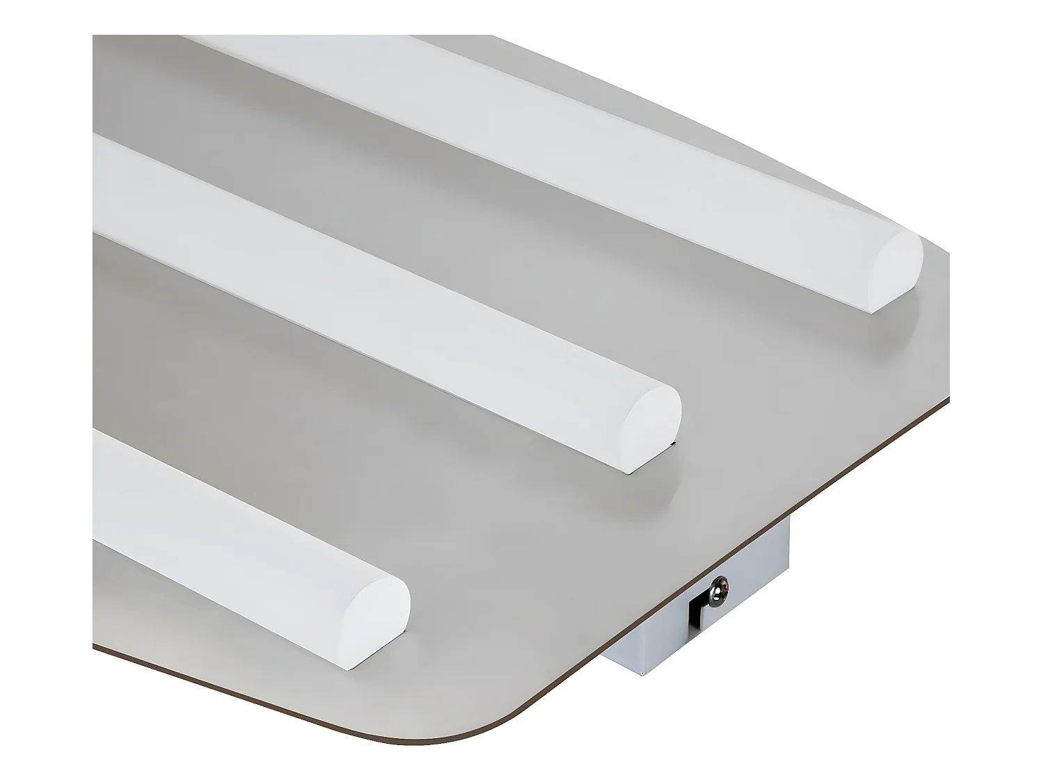 NETTLIFE Plafonnier LED Blanc Chaud 3000 K Chambre 48 x 30 cm Acier Inox et Acrylique 17 W Lampe Carrée pour Cuisine Salon Bureau Atelier