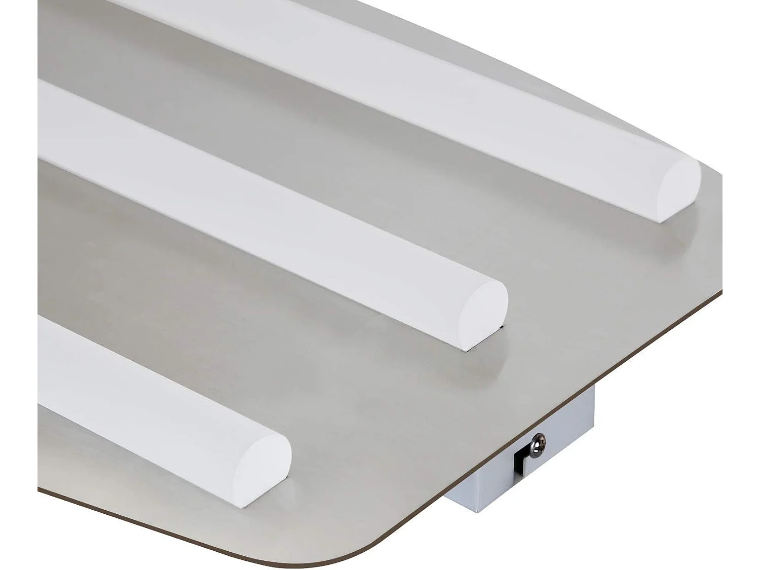 NETTLIFE Plafonnier LED Blanc Chaud 3000 K Chambre 48 x 30 cm Acier Inox et Acrylique 17 W Lampe Carrée pour Cuisine Salon Bureau Atelier