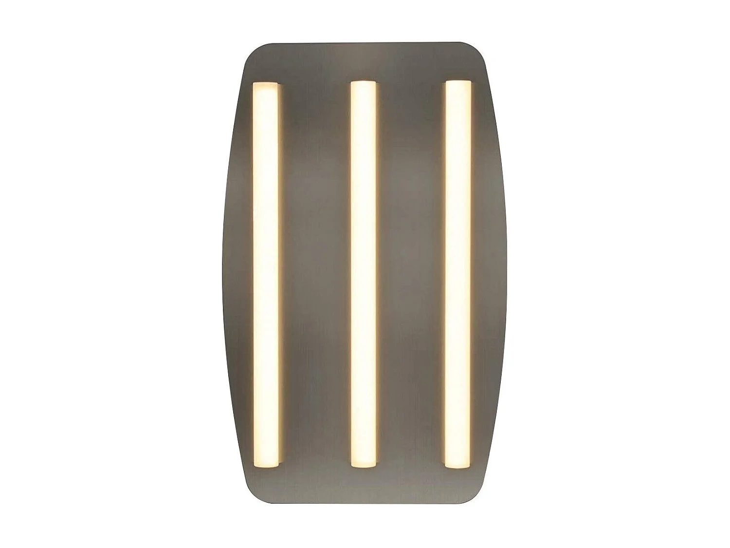 NETTLIFE Plafonnier LED Blanc Chaud 3000 K Chambre 48 x 30 cm Acier Inox et Acrylique 17 W Lampe Carrée pour Cuisine Salon Bureau Atelier