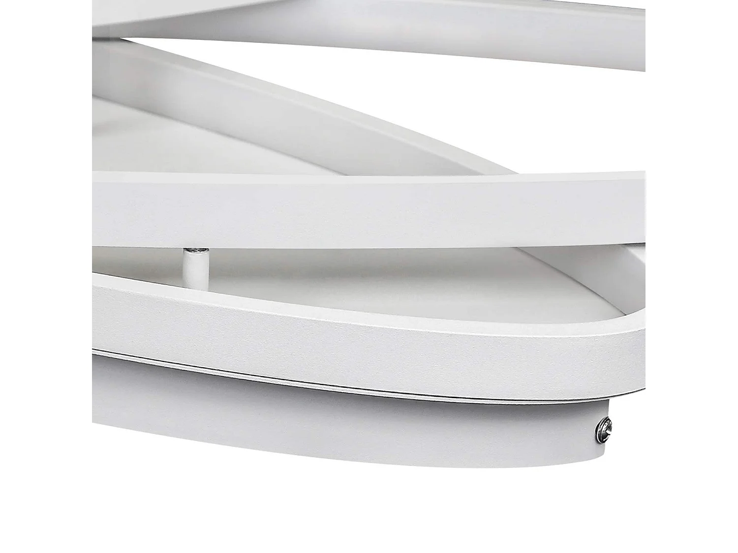 NETTLIFE Lámpara de Techo LED  - Lámpara de  76 W 2 Anillos Regulable con Control Remoto Lámpara de Diseño Moderno Lámpara de para Dormitorio Blanco