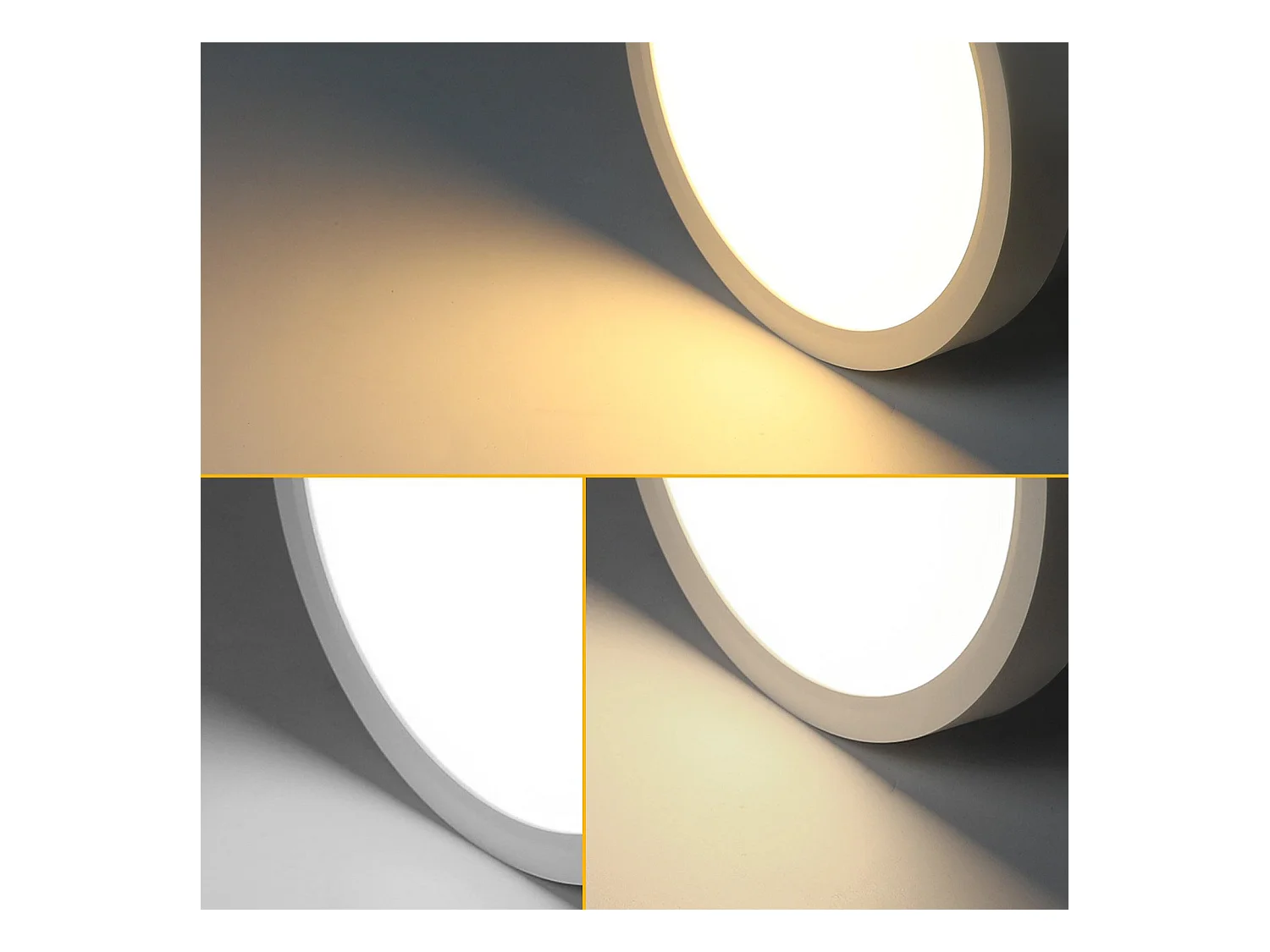 NETTLIFE Plafonnier LED Dimmable - 30x30 cm Lampe ronde plate IP44 Plafonnier étanche 20 W avec télécommande pour Salon Chambre Salle de bain