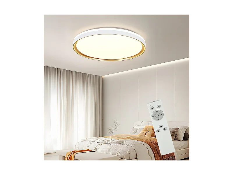 NETTLIFE LED-Deckenleuchte, 18 W, 30 cm, Schlafzimmer, dimmbar mit Fernbedienung, Küche, moderne runde Küchenlampe für Wohnzimmer, Flur