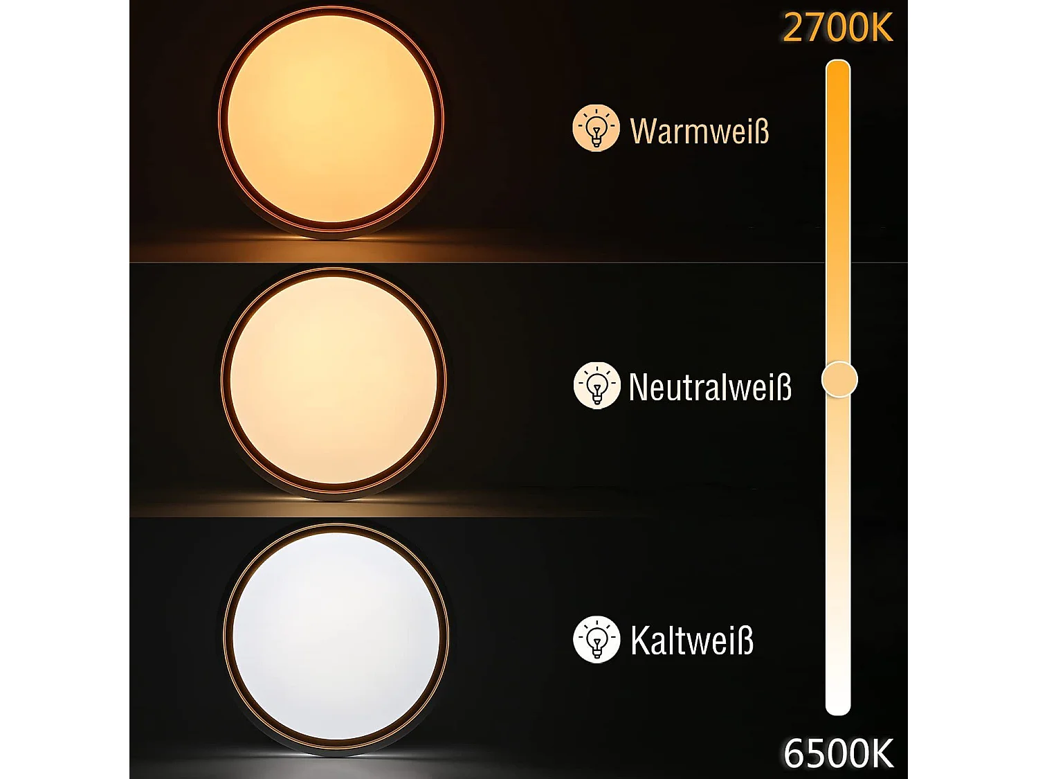 NETTLIFE LED-Deckenleuchte, 18 W, 30 cm, Schlafzimmer, dimmbar mit Fernbedienung, Küche, moderne runde Küchenlampe für Wohnzimmer, Flur