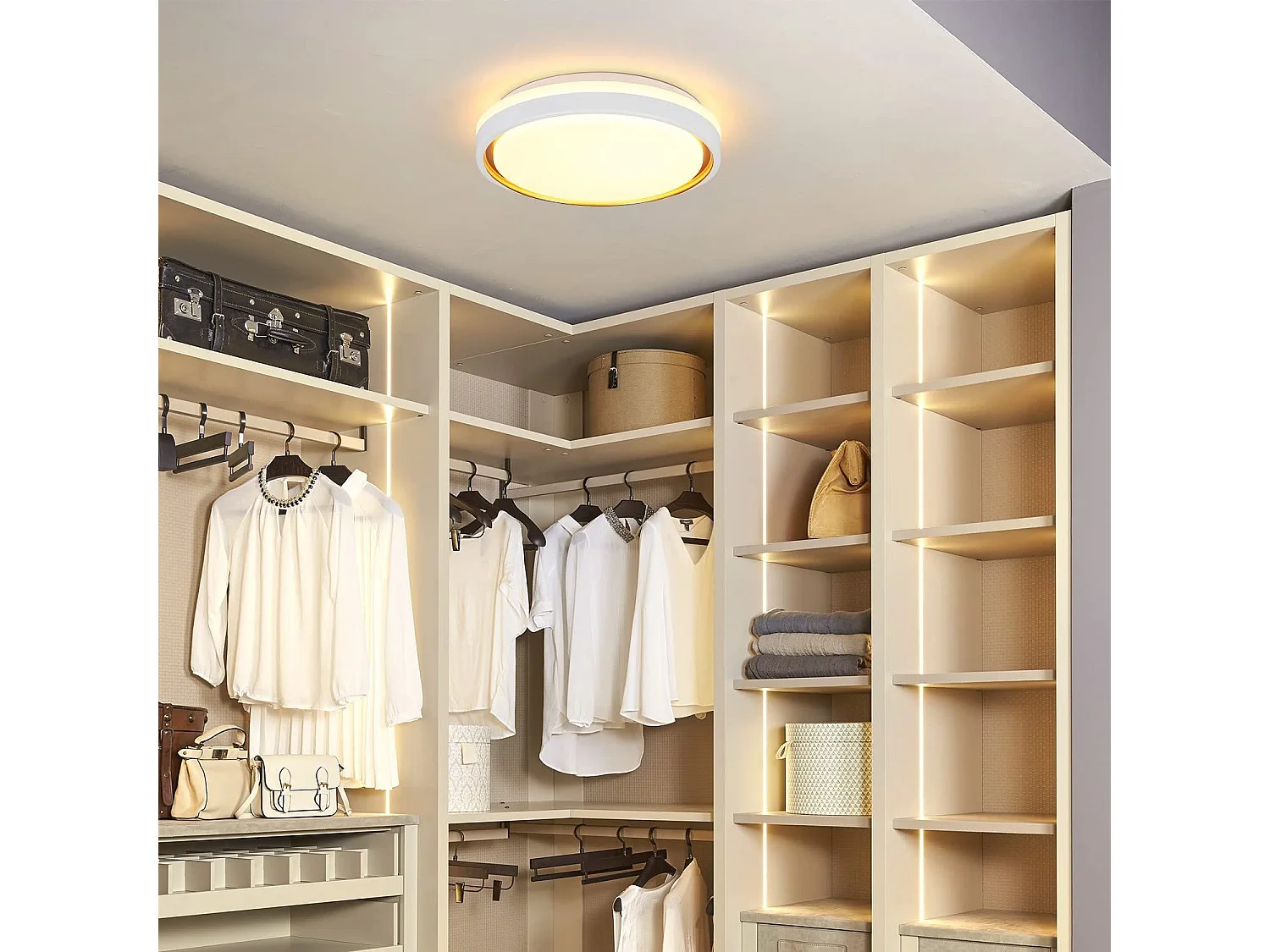 NETTLIFE LED-Deckenleuchte, 18 W, 30 cm, Schlafzimmer, dimmbar mit Fernbedienung, Küche, moderne runde Küchenlampe für Wohnzimmer, Flur