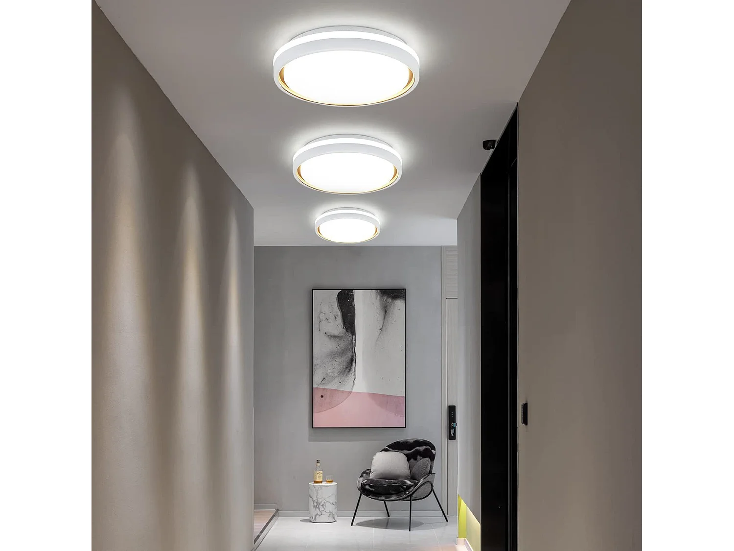 NETTLIFE LED-Deckenleuchte, 18 W, 30 cm, Schlafzimmer, dimmbar mit Fernbedienung, Küche, moderne runde Küchenlampe für Wohnzimmer, Flur