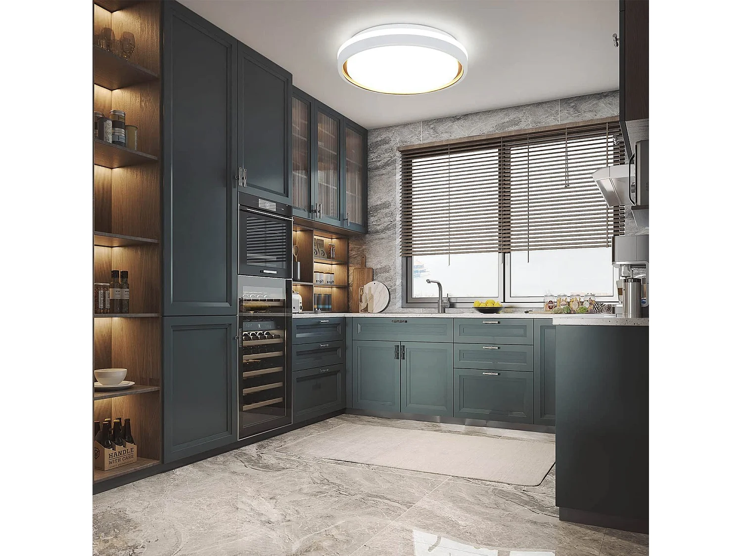 NETTLIFE LED-Deckenleuchte, 18 W, 30 cm, Schlafzimmer, dimmbar mit Fernbedienung, Küche, moderne runde Küchenlampe für Wohnzimmer, Flur