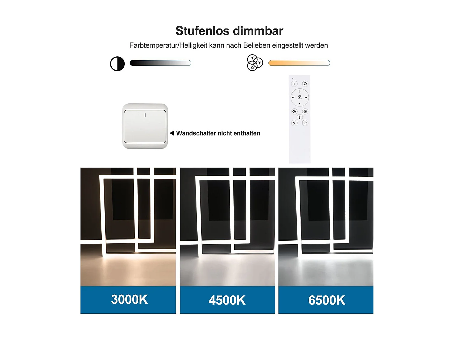 NETTLIFE Lampa sufitowa LED, czarna, ściemniana lampa do salonu z pilotem, 84 W, nowoczesna lampa do sypialni, do przedpokoju kuchennego, do jadalni, do biura