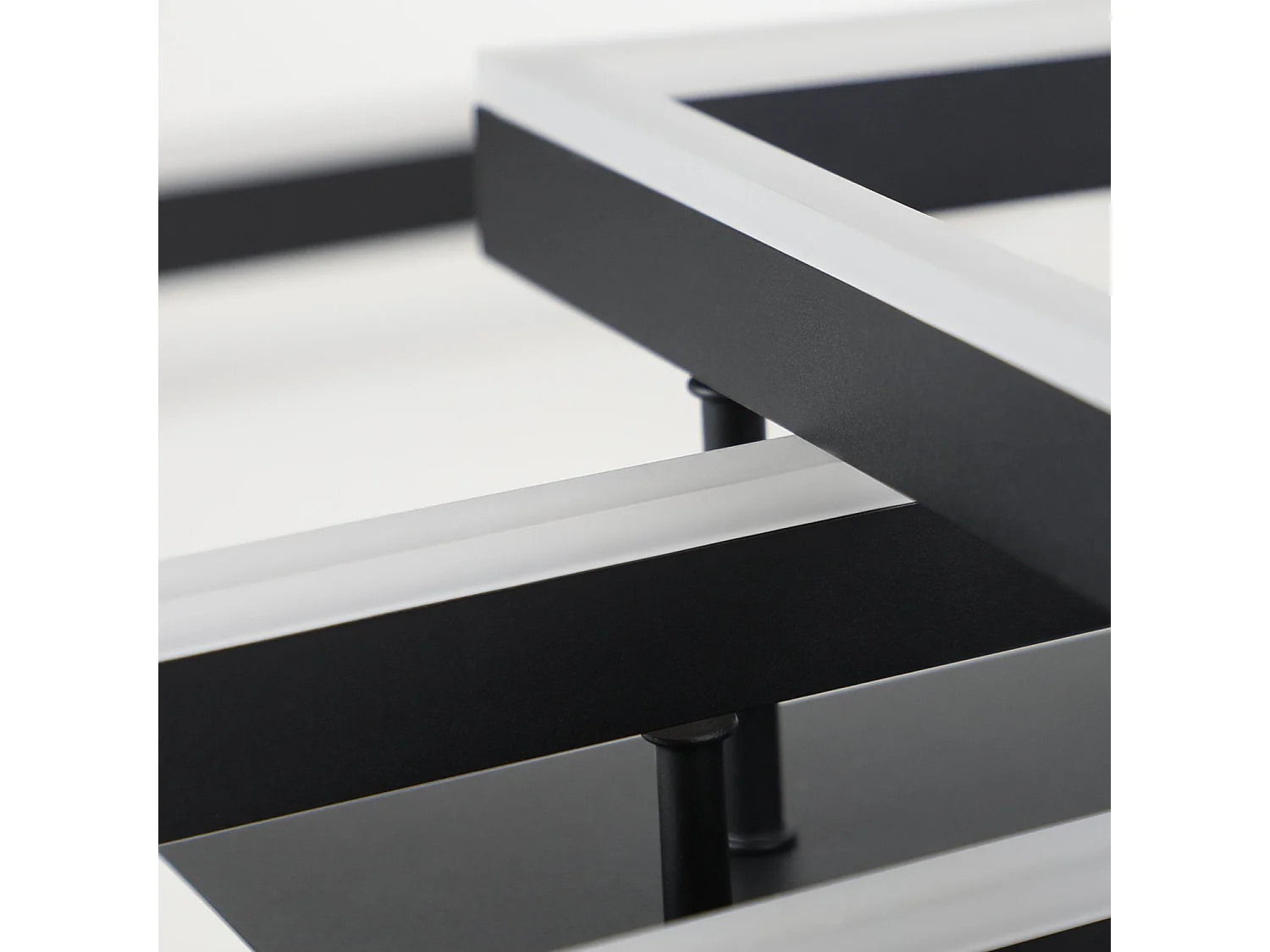 NETTLIFE Lampa sufitowa LED, czarna, ściemniana lampa do salonu z pilotem, 84 W, nowoczesna lampa do sypialni, do przedpokoju kuchennego, do jadalni, do biura