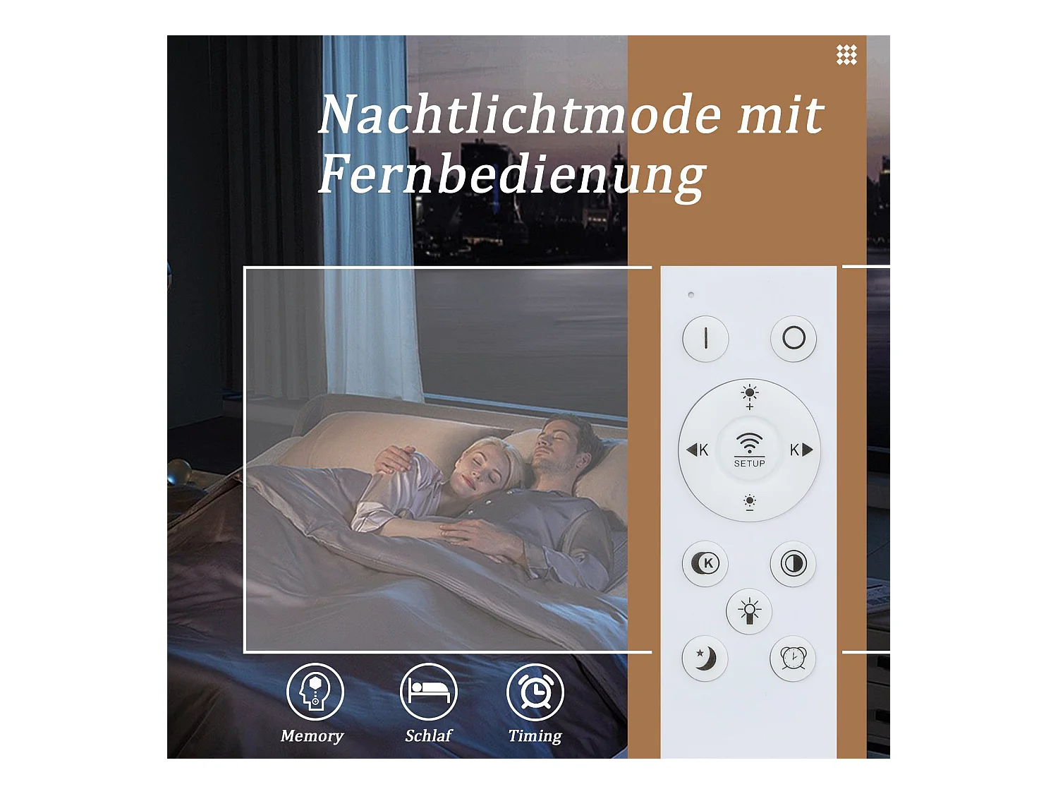 NETTLIFE Plafondlamp LED - vierkant - zwart - 2-Lichts - 3000 -6000K Dimbaar - Metaal - 48W - Moderne Slaapkamerverlichting - voor Woonkamer | Keuken | Hotel - 50cm