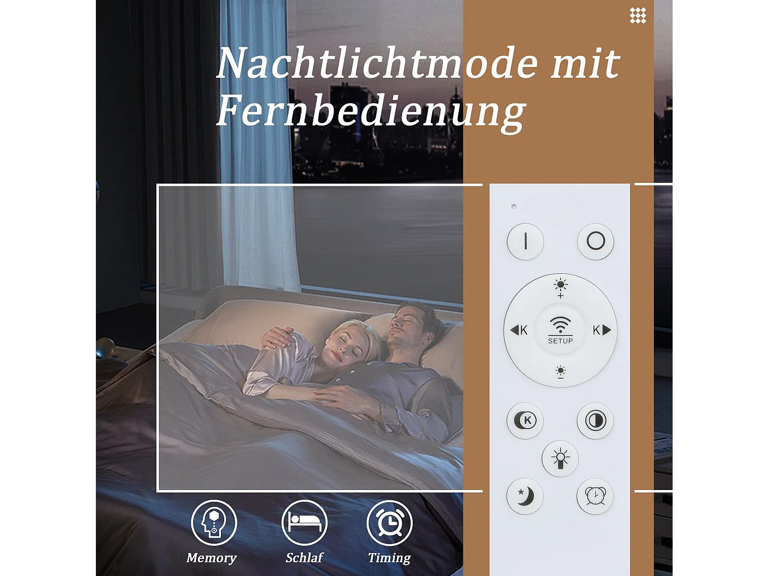 NETTLIFE Plafonnier LED Métal Noir 48W Salon de Chambre Moderne Dimmable avec Design Lampe de pour d'enfant Cuisine Salle à Manger