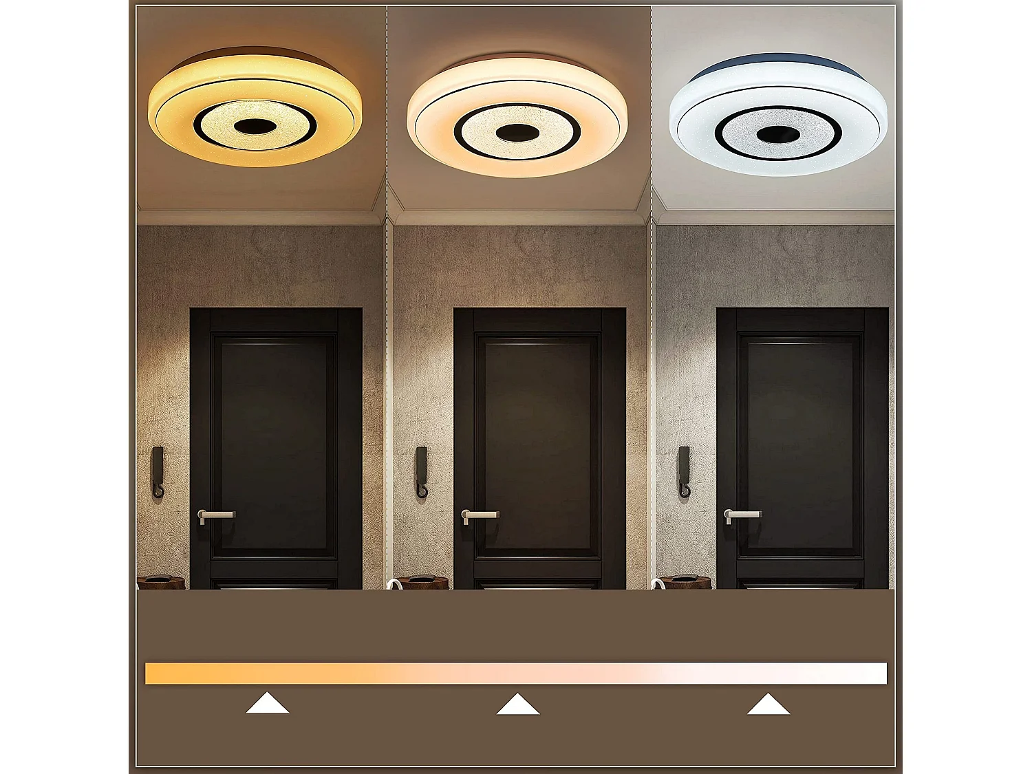 NETTLIFE Plafondlamp LED Kristal rond Wit Dimbaar Plafondverlichting met Afstandsbediening Sterrenhemel Design 30cm voor Keuken Slaapkamer Bureau Woonkamer Hal 18W