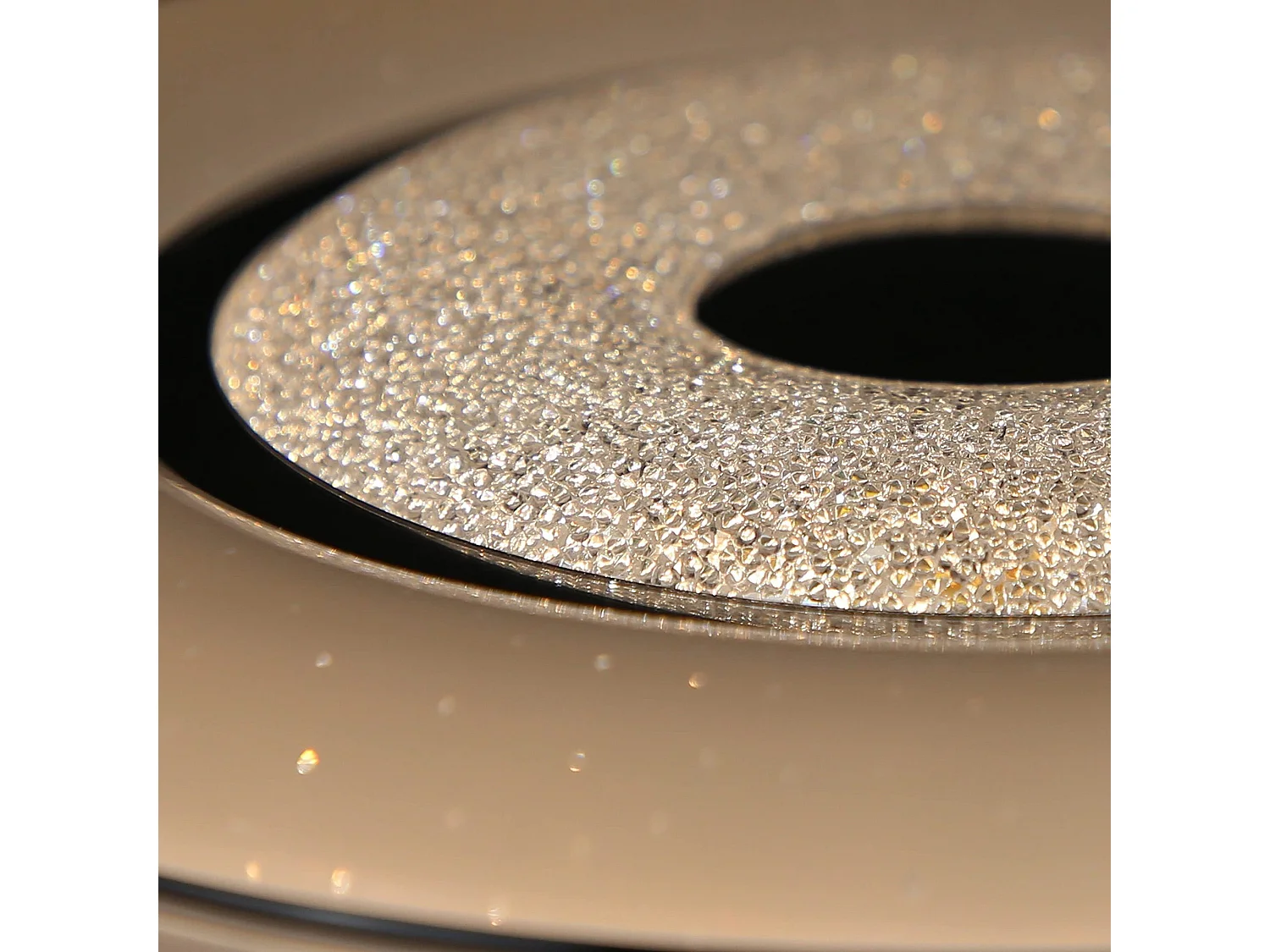 NETTLIFE Plafondlamp LED Kristal rond Wit Dimbaar Plafondverlichting met Afstandsbediening Sterrenhemel Design 30cm voor Keuken Slaapkamer Bureau Woonkamer Hal 18W