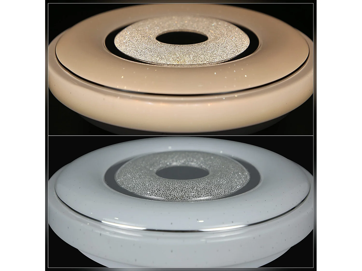 NETTLIFE Plafondlamp LED Kristal rond Wit Dimbaar Plafondverlichting met Afstandsbediening Sterrenhemel Design 30cm voor Keuken Slaapkamer Bureau Woonkamer Hal 18W