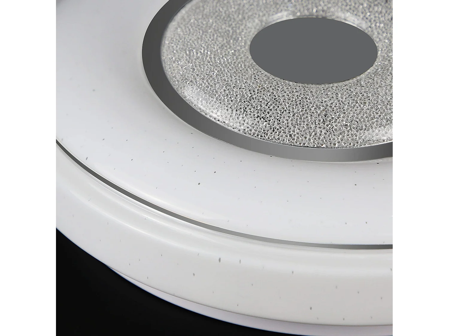 NETTLIFE Plafondlamp LED Kristal rond Wit Dimbaar Plafondverlichting met Afstandsbediening Sterrenhemel Design 30cm voor Keuken Slaapkamer Bureau Woonkamer Hal 18W