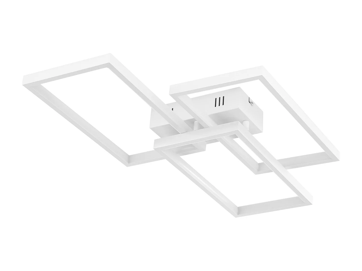 NETTLIFE Lámpara de Techo LED de Metal Blanco 72W 80cm Lámpara de Salón Moderna Regulable con Diseño Rectangular para Dormitorios, Dormitorios