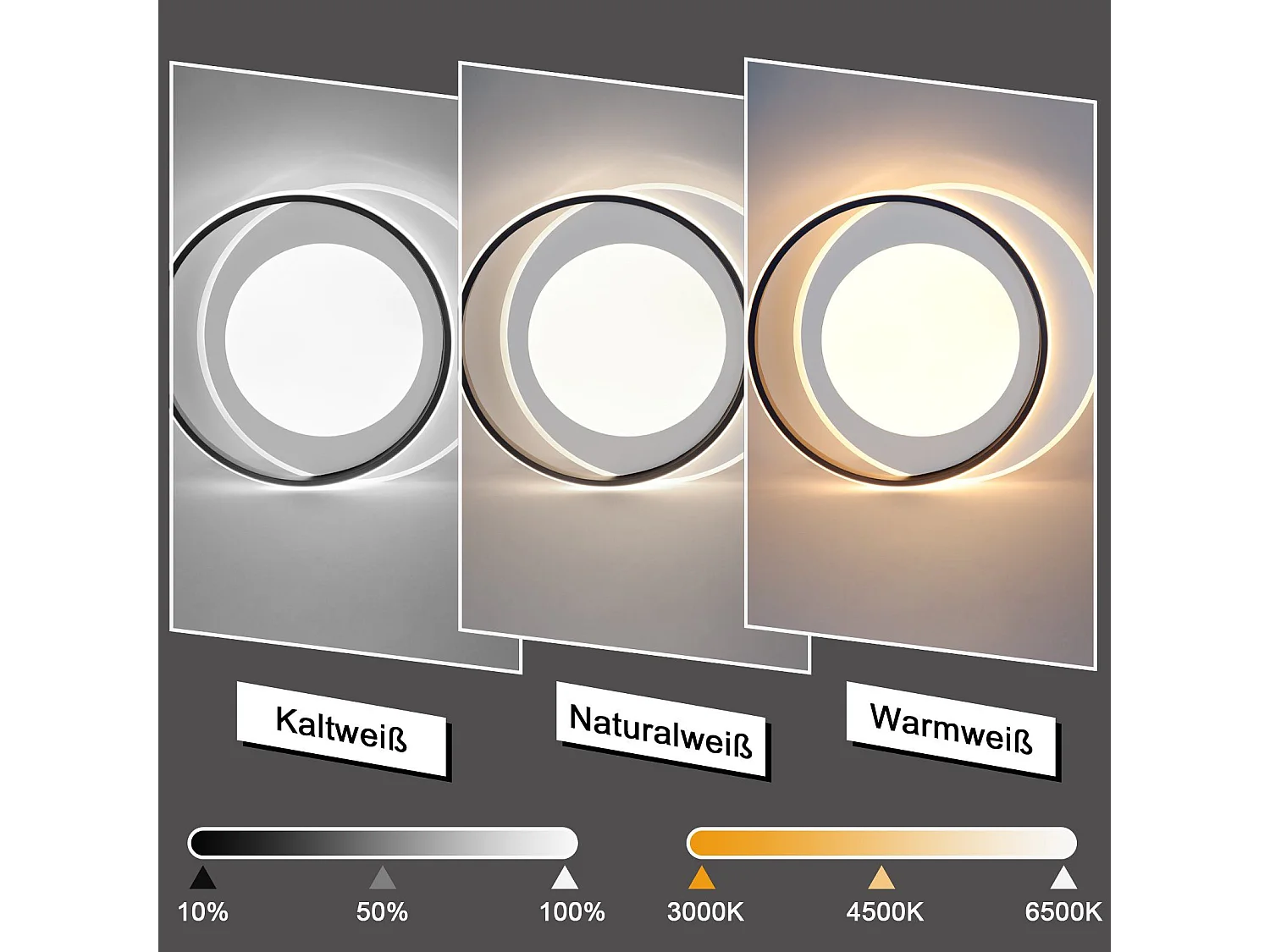 NETTLIFE LED Plafondlamp Zwart Wit Rond 66W Modern Dimbaar met Afstandsbediening Woonkamerlamp voor Slaapkamer Keuken Gang