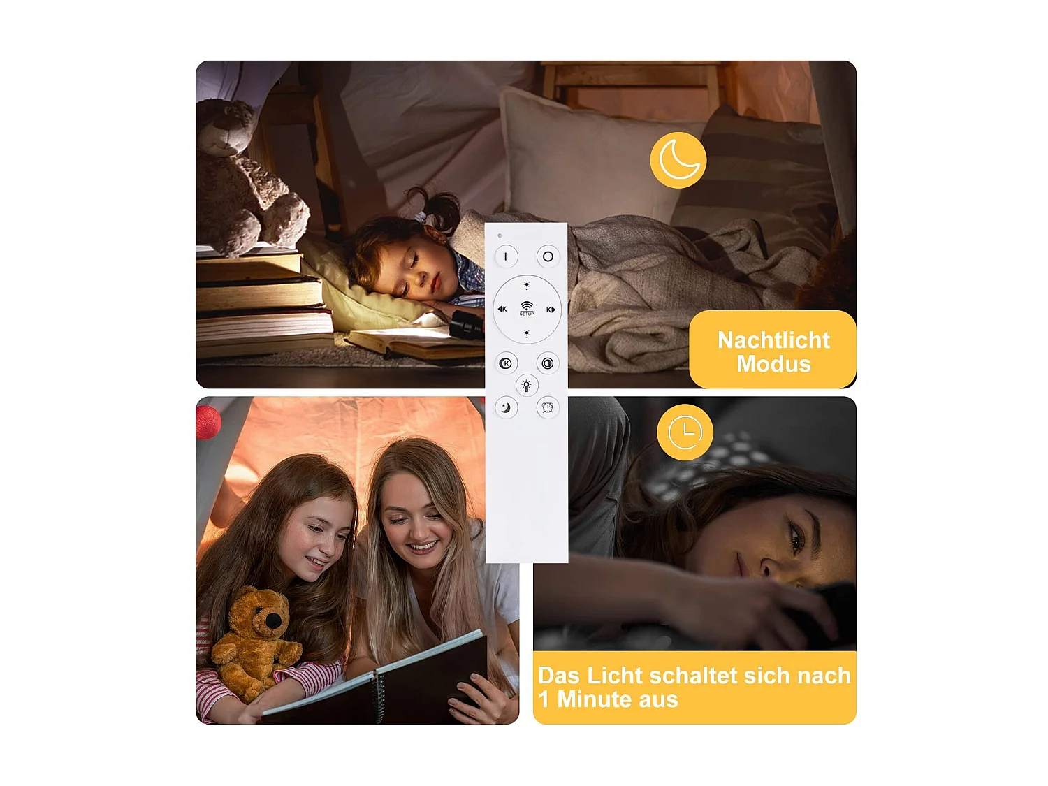 NETTLIFE Plafonnier LED Salon Lampe à Intensité Variable 50W Design Moderne avec Télécommande en Métal pour Salle à Manger Cuisine Chambre