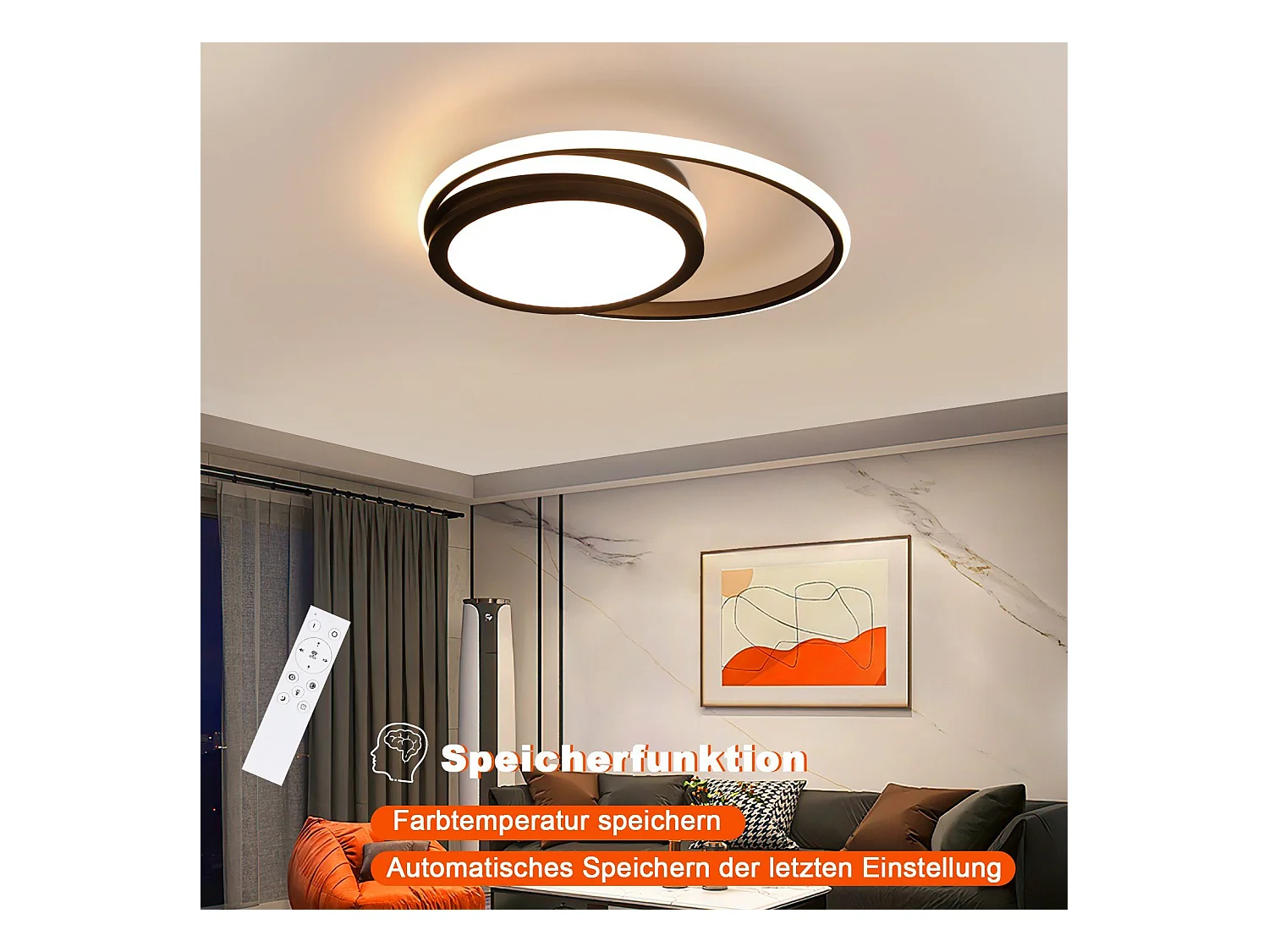 NETTLIFE Plafonnier LED Salon - Lampe Noire Dimmable Lampe Ronde Moderne 56 W avec Design Ciel Étoilé pour Chambre Étude Hôtel Bureau Cuisine